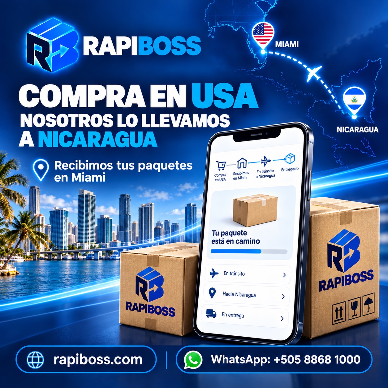 Paquetes desde Miami en camino a Nicaragua